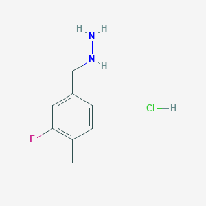 molecular formula C8H12ClFN2 B12442388 (4-Methyl-3-fluorobenzyl)hydrazine hydrochloride 