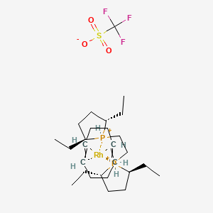 cycloocta-1,5-diene;(2S,5S)-1-[2-[(2S,5S)-2,5-diethylphospholan-1-ium-1-yl]ethyl]-2,5-diethylphospholan-1-ium;rhodium;trifluoromethanesulfonate