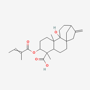 10-Hydroxy-5,9-dimethyl-6-(2-methylbut-2-enoyloxy)-14-methylidenetetracyclo[11.2.1.01,10.04,9]hexadecane-5-carboxylic acid