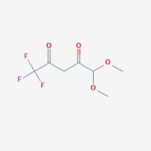 molecular formula C7H9F3O4 B12442418 1,1,1-Trifluoro-5,5-dimethoxypentane-2,4-dione 