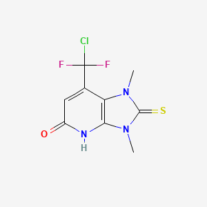 molecular formula C9H8ClF2N3OS B12442425 7-Chlorodifluoromethyl-2,3-dihydro-1,3-dimethyl-2-thioxo-1H-imidazo-[4,5-b]-pyridin-5(4H)-one 