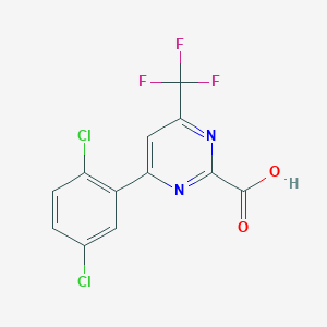 [6-(2,5-Dichlorophenyl)-4-(trifluoromethyl)pyrimidin-2-yl]carboxylic acid