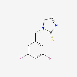 molecular formula C10H8F2N2S B12442457 1-[(3,5-difluorophenyl)methyl]-2,5-dihydro-1H-imidazole-2-thione 