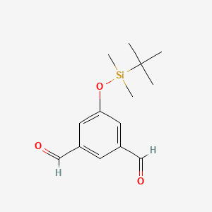 molecular formula C14H20O3Si B12442467 5-(Tert-butyldimethylsilyloxy) isophthalaldehyde 