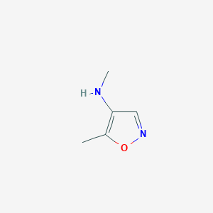 molecular formula C5H8N2O B12442509 5-Methyl-4-(methylamino)isoxazole 