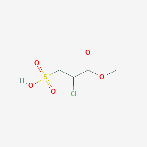 molecular formula C4H7ClO5S B12442547 Methyl 2-chloro-3-sulfopropanoate 