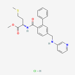 methyl (2S)-4-methylsulfanyl-2-[[2-phenyl-4-[(pyridin-3-ylamino)methyl]benzoyl]amino]butanoate;hydrochloride