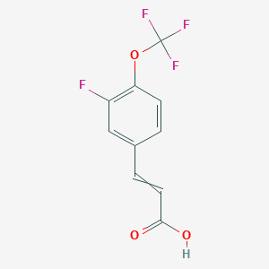 molecular formula C10H6F4O3 B12442555 3-[3-Fluoro-4-(trifluoromethoxy)phenyl]-2-propenoic acid CAS No. 886499-23-6