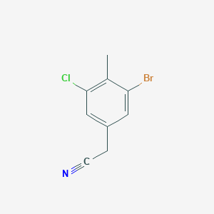 2-(3-Bromo-5-chloro-4-methylphenyl)acetonitrile