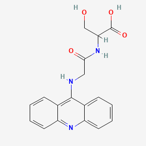 molecular formula C18H17N3O4 B12442590 N-(acridin-9-yl)glycylserine 