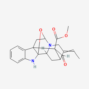 molecular formula C21H22N2O4 B12442595 Methyl 14-ethylidene-19-formyl-18-oxa-2,12-diazahexacyclo[9.6.1.19,15.01,9.03,8.012,17]nonadeca-3,5,7-triene-19-carboxylate 