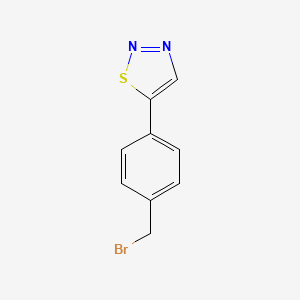 molecular formula C9H7BrN2S B12442625 5-(4-(Bromomethyl)phenyl)-1,2,3-thiadiazole CAS No. 154586-22-8