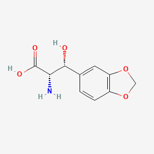 molecular formula C10H11NO5 B12442628 (2S,3R)-2-Amino-3-(benzo[d][1,3]dioxol-5-yl)-3-hydroxypropanoic Acid 