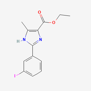 molecular formula C13H13IN2O2 B12442636 ethyl 2-(3-iodophenyl)-5-methyl-1H-imidazole-4-carboxylate 