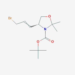 molecular formula C13H22BrNO3 B12442659 tert-butyl (4R)-4-[(1E)-3-bromoprop-1-en-1-yl]-2,2-dimethyl-1,3-oxazolidine-3-carboxylate 