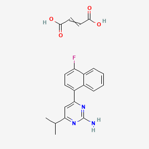 4-(4-Fluoronaphthalen-1-YL)-6-isopropylpyrimidin-2-amine; maleic acid