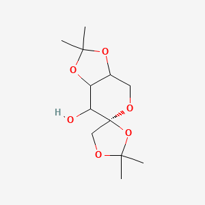 molecular formula C12H20O6 B12442682 1,2--4,5-Di-O-isopropylidene-beta-D-fructopyranose 