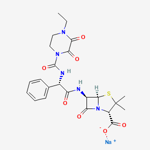 sodium (2S,5R,6R)-6-[(2S)-2-(4-ethyl-2,3-dioxopiperazine-1-carbonylamino)-2-phenylacetamido]-3,3-dimethyl-7-oxo-4-thia-1-azabicyclo[3.2.0]heptane-2-carboxylate