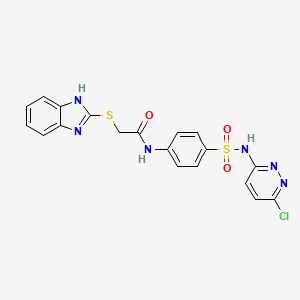 2-(1H-benzimidazol-2-ylsulfanyl)-N-{4-[(6-chloropyridazin-3-yl)sulfamoyl]phenyl}acetamide