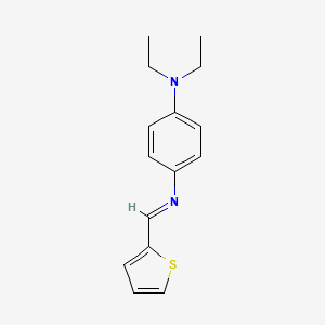 molecular formula C15H18N2S B12442729 N,N-diethyl-N'-(2-thienylmethylene)-1,4-benzenediamine 