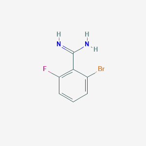 molecular formula C7H6BrFN2 B12442730 2-Bromo-6-fluorobenzenecarboximidamide 