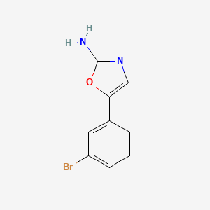 molecular formula C9H7BrN2O B12442731 5-(3-Bromophenyl)oxazol-2-amine 