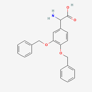 molecular formula C22H21NO4 B12442748 Amino[3,4-bis(benzyloxy)phenyl]acetic acid CAS No. 64835-33-2