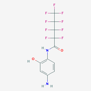 molecular formula C11H7F9N2O2 B12442775 N-(4-amino-2-hydroxyphenyl)-2,2,3,3,4,4,5,5,5-nonafluoropentanamide 