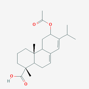 molecular formula C22H32O4 B12442778 (1R,4aR)-6-acetyloxy-1,4a-dimethyl-7-propan-2-yl-2,3,4,4b,5,6,10,10a-octahydrophenanthrene-1-carboxylic acid 