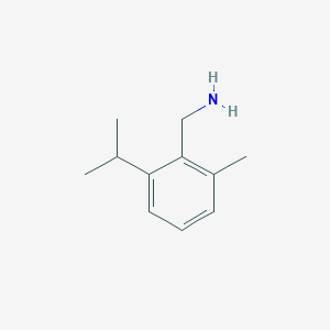 molecular formula C11H17N B12442815 1-[2-Methyl-6-(propan-2-yl)phenyl]methanamine CAS No. 786677-17-6