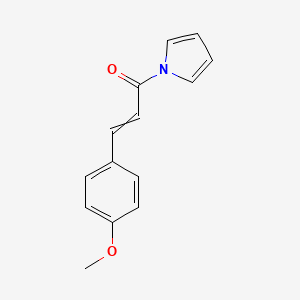 molecular formula C14H13NO2 B12442838 (2E)-3-(4-Methoxyphenyl)-1-(pyrrol-1-YL)prop-2-EN-1-one 