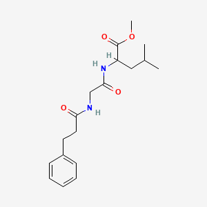 molecular formula C18H26N2O4 B12442853 methyl N-(3-phenylpropanoyl)glycylleucinate 