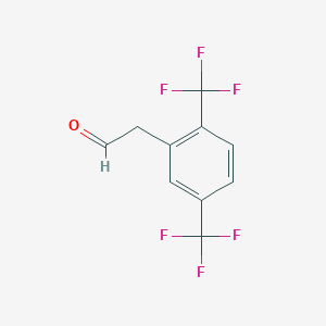 molecular formula C10H6F6O B12442856 2-[2,5-Bis(trifluoromethyl)phenyl]acetaldehyde CAS No. 1260878-79-2