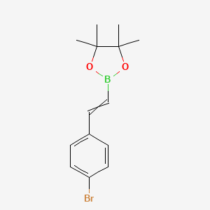 molecular formula C14H18BBrO2 B12442877 2-[(1E)-2-(4-Bromophenyl)ethenyl]-4,4,5,5-tetramethyl-1,3,2-dioxaborolane 