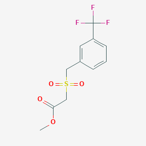 molecular formula C11H11F3O4S B12442880 (3-Trifluoromethyl-phenylmethanesulfonyl)acetic acid methyl ester 