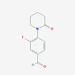 3-Fluoro-4-(2-oxopiperidin-1-yl)benzaldehyde