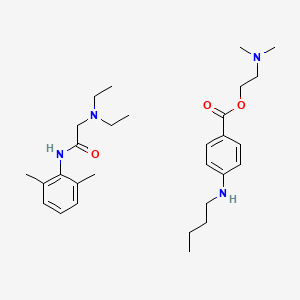 molecular formula C29H46N4O3 B1244289 Lidocaine and tetracaine CAS No. 444093-81-6