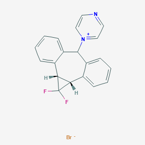 molecular formula C20H15BrF2N2 B124429 1,1-二氟环丙烷-1-二苯并亚基吡嗪鎓溴 CAS No. 312905-15-0