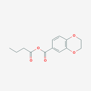 Butanoyl 2,3-dihydro-1,4-benzodioxine-6-carboxylate