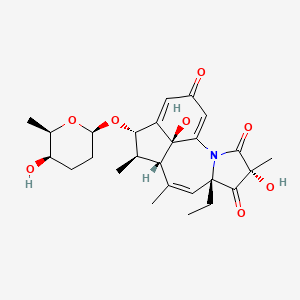 molecular formula C26H33NO8 B1244291 Tetrapetalone C 