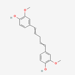 molecular formula C19H20O4 B12442917 4-[5-(4-Hydroxy-3-methoxyphenyl)penta-1,4-dien-1-YL]-2-methoxyphenol 