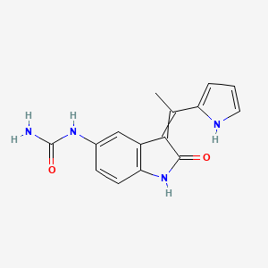 (3Z)-2-Oxo-3-[1-(1H-pyrrol-2-YL)ethylidene]-1H-indol-5-ylurea