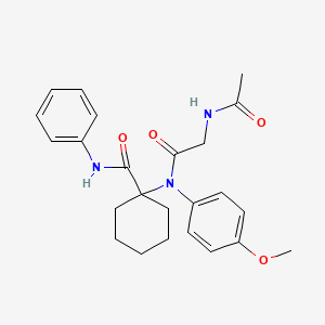 1-[(N-acetylglycyl)(4-methoxyphenyl)amino]-N-phenylcyclohexanecarboxamide