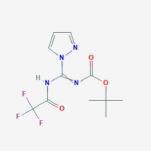 tert-butyl N-[pyrazol-1-yl-[(2,2,2-trifluoroacetyl)amino]methylidene]carbamate