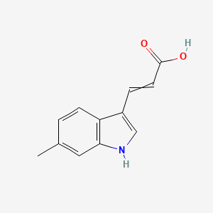 molecular formula C12H11NO2 B12442935 3-(6-methyl-1H-indol-3-yl)prop-2-enoic acid 