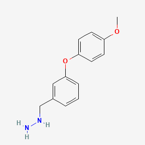 molecular formula C14H16N2O2 B12442944 3-(4-Methoxy-phenoxy)-benzyl-hydrazine CAS No. 887595-99-5