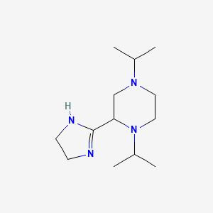 molecular formula C13H26N4 B1244295 2-(4,5-dihydro-1H-imidazol-2-yl)-1,4-di(propan-2-yl)piperazine 