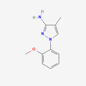 molecular formula C11H13N3O B12442955 1-(2-methoxyphenyl)-4-methyl-1H-pyrazol-3-amine 