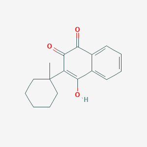 molecular formula C17H18O3 B1244296 1,4-Naphthalenedione, 2-hydroxy-3-(1-methylcyclohexyl)- CAS No. 180918-37-0