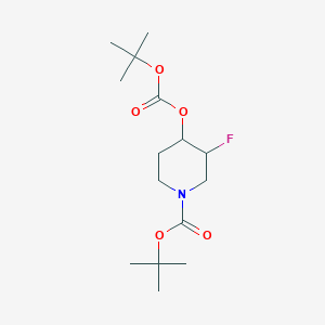 Tert-butyl 4-[(tert-butoxycarbonyl)oxy]-3-fluoropiperidine-1-carboxylate